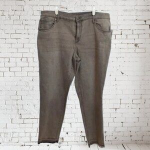 NWT Falls Creek Frayed Ankle HW Skinny Stretch Jeans Black Plus Size 18